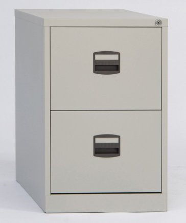 Two-drawer filing cabinet Bisley A4CC2H1A - set with dividers - 8