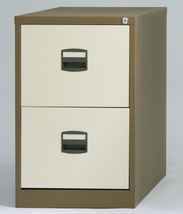 Two-drawer filing cabinet Bisley A4CC2H1A - set with dividers - 2