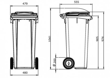 Dustbin MGB 120 - 9