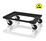 ESD chassis for crates - 4 swivel wheels