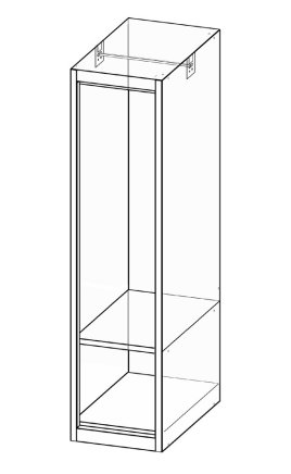 Metal wardrobe single door XS31-12 - 4