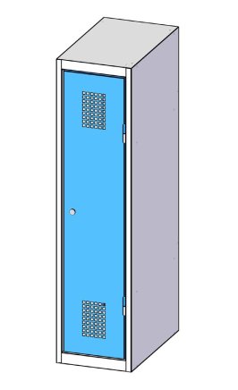 Metal wardrobe single door XS31-12 - 3