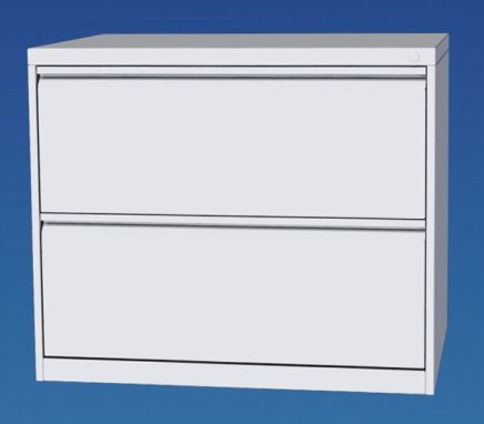 Metal filing cabinet with two rows and two drawers G2322