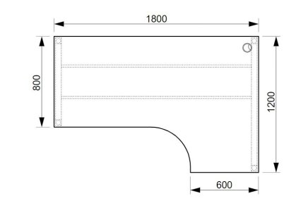 Office work desk Hobis Ergo UEO180060L - 2