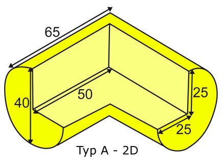 Two-arm corner coupling black - 4