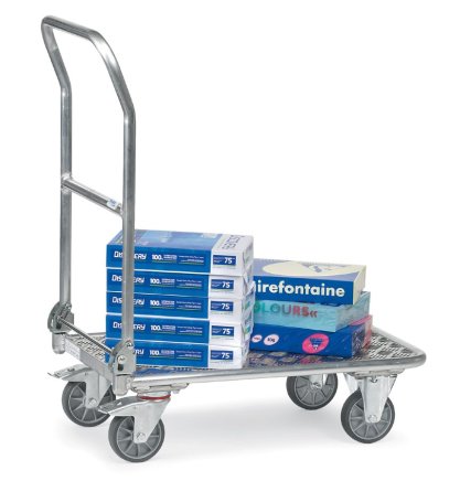 Aluminum platform trolley with folding handle KW (2 models) - 2