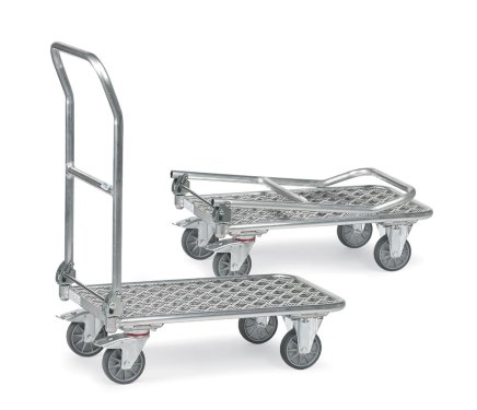 Aluminum platform trolley with folding handle KW (2 models)