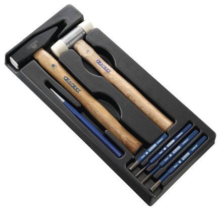 Impact tool set with DIN hammer