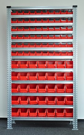 Rack with plastic boxes 877851009_VAR_4