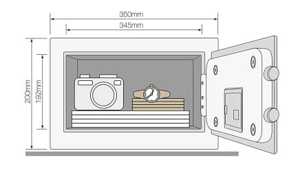 Yale High Security Compact YSEB/200/EB1 furniture safe - 10