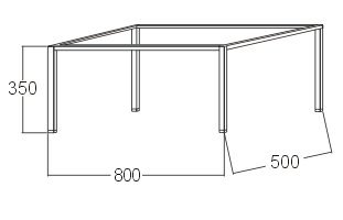 Base for wardrobe A6670 - width 800 mm - 2