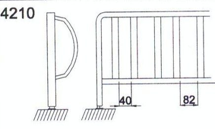 One-sided bike rack 4210 - 2