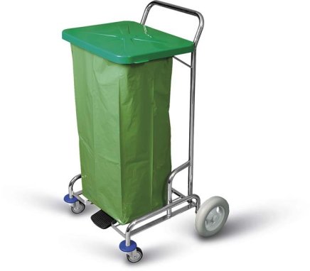 Trolley for sorting waste and laundry PEDALBAG I.220 without bag