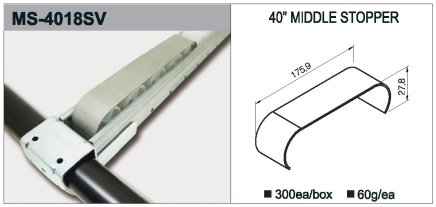 Overrun brake for roller tracks MS-4018SV