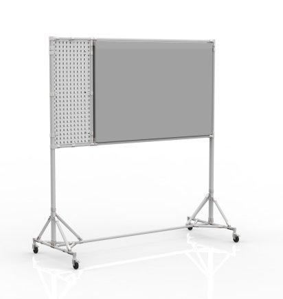 Double-sided magnetic board with perforated panel 24042531