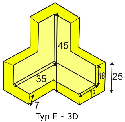 Three-arm corner coupling black - 4