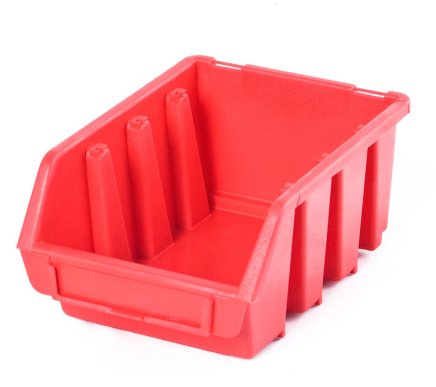 Ergobox 2 plastic container - color red