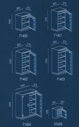 Geneva fireproof safes (5 models) - 2