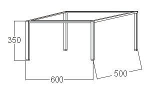 Base for wardrobe A6630 - width 600 mm - 2