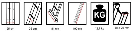 Four-part articulated ladder DU 4X3 - 7