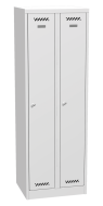 Two-compartment metal wardrobe BAS 32 0022 RAL 7035 closure