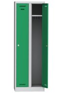 Two-compartment metal wardrobe BAS 32 0022 RAL 7035/6024