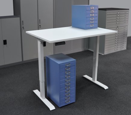 Height-adjustable table with storage space EO14_HDK - 2