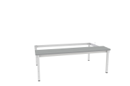 Bench with legs and rectification P433 W grey plastic