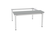 Bench with legs and rectification P423 W grey plastic