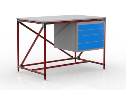 Workshop table with container with four drawers 24040533 (3 models)