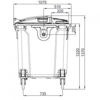 Plastic container SPLIT LID - 8