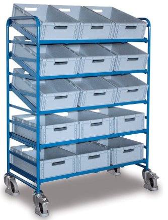 Trolley with plastic crates type sw-610.302