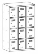 Metal wardrobe with reduced height MSum 334S width 900 mm