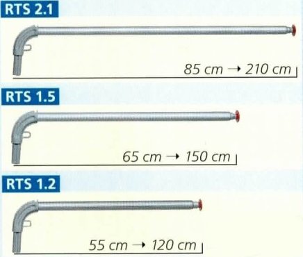 Telescopic arm RTS 2.1 + WH - 7