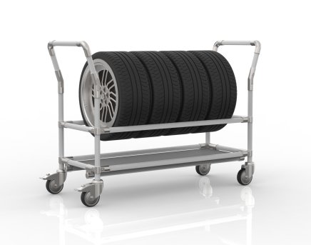 Tire cart with shelf 24082635