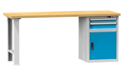 D series workshop tables, width 2500, depth 700 or 800, height 880 or 890 mm (6 models)