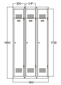 Metal wardrobe A5060 - 2