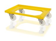 Undercarriages for crates - 4 polyamide swivel wheels