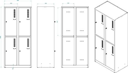 Wardrobe with split doors A82424W.2.09.2.4 - 4