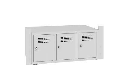 Shoe rack SNB 333 W for economy benches