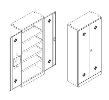 Chemical storage cabinet CSC.1992.G/Y - 3