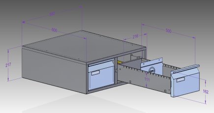 Metal filing cabinet Kovona G24939 for A5 format - 3