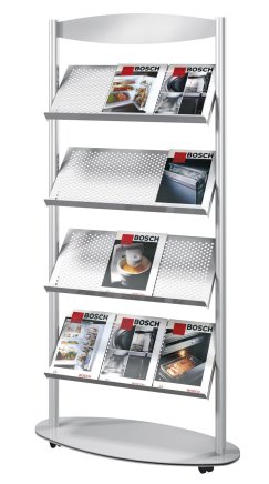 Advertising stand for mobile Sirius brochures