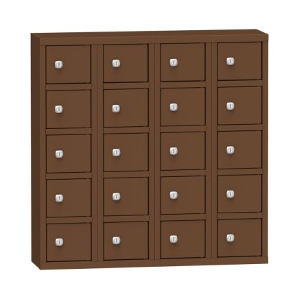 Metal cabinet with 20 lockable boxes - 3