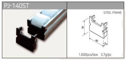 Plastic plug to terminate the track PJ-140ST