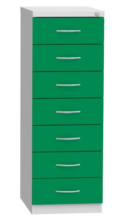 Seven-drawer filing cabinet for A6 format KAR 62D7 - 5