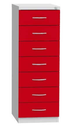 Seven-drawer filing cabinet for A6 format KAR 62D7 - 3