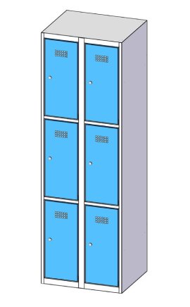 Box case with six doors XS66-18 - 3