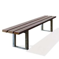 Astra metal bench with recycled/plastic