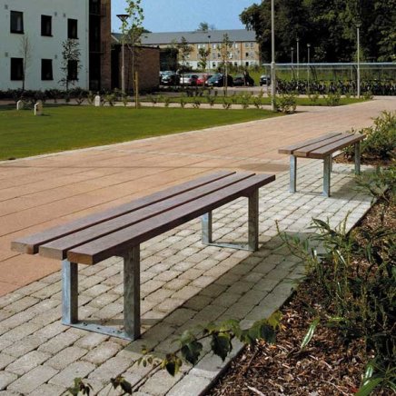 Astra metal bench with recycled/plastic - 1